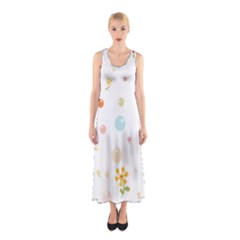 Flower Floral Star Balloon Bubble Sleeveless Maxi Dress by Mariart