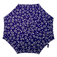 Star Flower Blue White Hook Handle Umbrellas (small) by Mariart