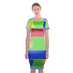 Balloon Volleyball Ball Sport Classic Short Sleeve Midi Dress by Nexatart