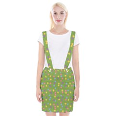 Balloon Grass Party Green Purple Suspender Skirt by Nexatart