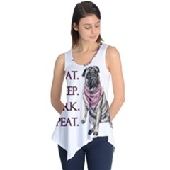 Eat, Sleep, Bark, Repeat Pug Sleeveless Tunic by Valentinaart