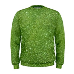 Green Glitter Abstract Texture Print Men s Sweatshirt by dflcprintsclothing