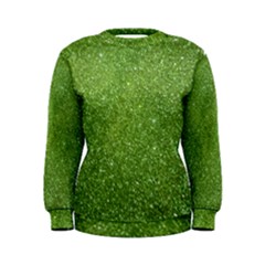 Green Glitter Abstract Texture Print Women s Sweatshirt by dflcprintsclothing