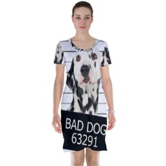 Bad Dog Short Sleeve Nightdress by Valentinaart