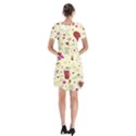 Valentinstag Love Hearts Pattern Red Yellow Short Sleeve V-neck Flare Dress View2