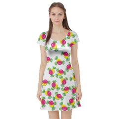 Candy Pattern Short Sleeve Skater Dress by Valentinaart