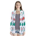 Fruit Green Red Guavas Leaf Cardigans View1