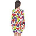 Fruite Watermelon Long Sleeve Chiffon Shift Dress  View2