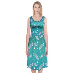 Under The Sea Paisley Midi Sleeveless Dress by emilyzragz