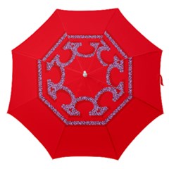 Illustrated Zodiac Red Purple Star Polka Straight Umbrellas by Mariart