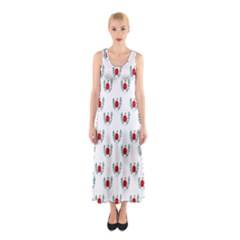 Sage Apple Wrap Smile Face Fruit Sleeveless Maxi Dress by Mariart