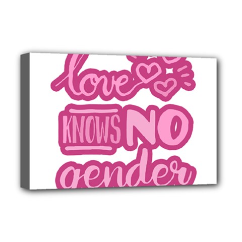 Love Knows No Gender Deluxe Canvas 18  X 12   by Valentinaart