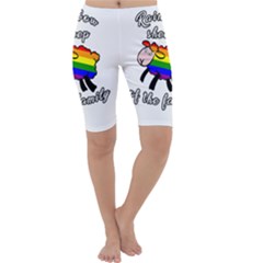 Rainbow Sheep Cropped Leggings  by Valentinaart