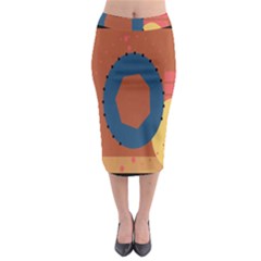 Digital Music Is Described Sound Waves Midi Pencil Skirt by Mariart