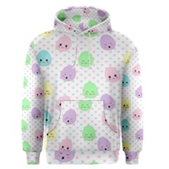 Egg Easter Smile Face Cute Babby Kids Dot Polka Rainbow Men s Pullover Hoodie by Mariart
