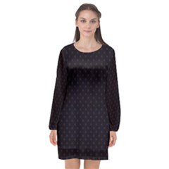 Dots Long Sleeve Chiffon Shift Dress  by Valentinaart