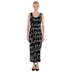 Happy Holidays Fitted Maxi Dress by Mariart