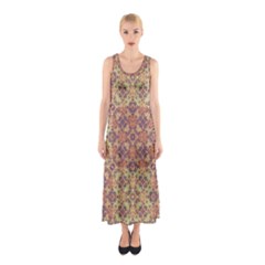Vintage Ornate Baroque Sleeveless Maxi Dress by dflcprintsclothing