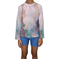 Cold Stone Abstract Kids  Long Sleeve Swimwear by digitaldivadesigns