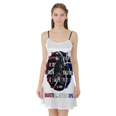 Basketball Never Stops Satin Night Slip by Valentinaart