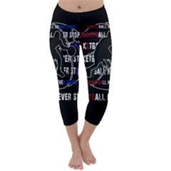 Basketball Never Stops Capri Winter Leggings  by Valentinaart