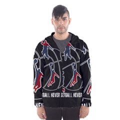Basketball Never Stops Hooded Wind Breaker (men) by Valentinaart