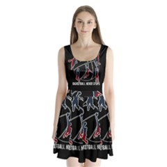 Basketball Never Stops Split Back Mini Dress  by Valentinaart