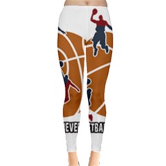 Basketball Never Stops Leggings  by Valentinaart