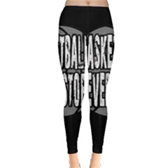 Basketball Never Stops Leggings  by Valentinaart