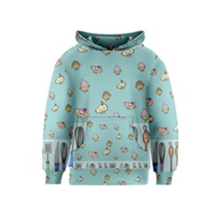 Kawaii Kitchen Border Kids  Pullover Hoodie by Nexatart