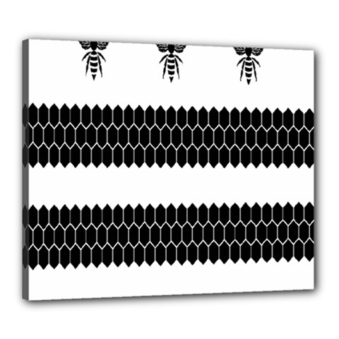 Wasp Bee Hive Black Animals Canvas 24  X 20  by Mariart