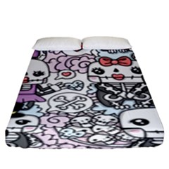 Kawaii Graffiti And Cute Doodles Fitted Sheet (king Size) by Nexatart