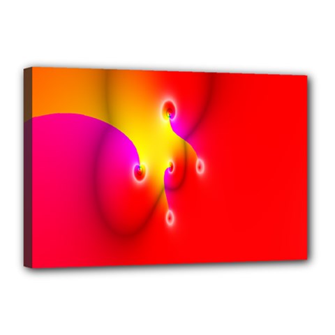 Complex Orange Red Pink Hole Yellow Canvas 18  X 12  by Mariart