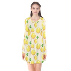 Lemons Pattern Flare Dress by Nexatart