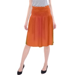 Scarlet Pimpernel Writing Orange Green Midi Beach Skirt by Mariart