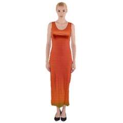 Scarlet Pimpernel Writing Orange Green Fitted Maxi Dress by Mariart