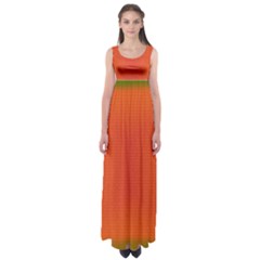 Scarlet Pimpernel Writing Orange Green Empire Waist Maxi Dress by Mariart