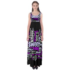 Writing Color Rainbow Sweer Love Empire Waist Maxi Dress by Mariart