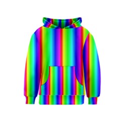 Rainbow Gradient Kids  Pullover Hoodie by Nexatart