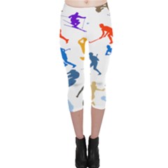 Sport Player Playing Capri Leggings  by Mariart