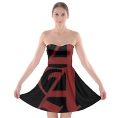 The Scarlet Letter Strapless Bra Top Dress by Valentinaart