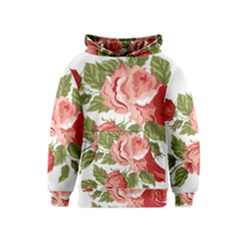 Flower Rose Pink Red Romantic Kids  Pullover Hoodie by Nexatart