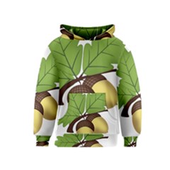 Acorn Hazelnuts Nature Forest Kids  Pullover Hoodie by Nexatart