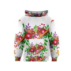 Heart Flowers Sign Kids  Pullover Hoodie by Nexatart