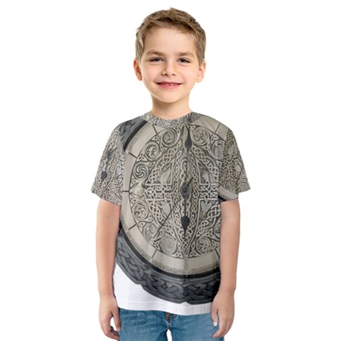 Clock Celtic Knot Time Celtic Knot Kids  Sport Mesh Tee by Nexatart