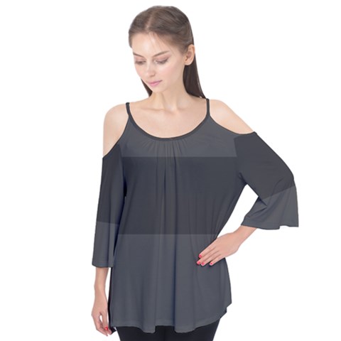 Gray And Black Thick Stripes Flutter Tees by digitaldivadesigns