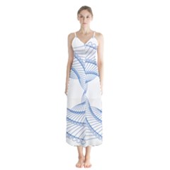 Spirograph Spiral Pattern Geometric Chiffon Maxi Dress by Nexatart