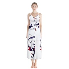 Scroll Border Swirls Abstract Chiffon Maxi Dress by Nexatart