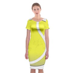 Tennis Ball Ball Sport Fitness Classic Short Sleeve Midi Dress by Nexatart