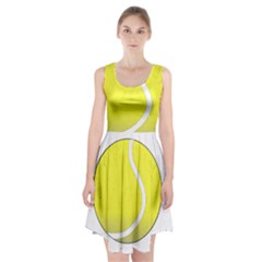 Tennis Ball Ball Sport Fitness Racerback Midi Dress by Nexatart